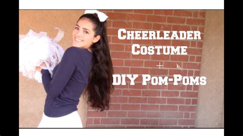 Cheerleader Costume Diy Pom Poms Youtube