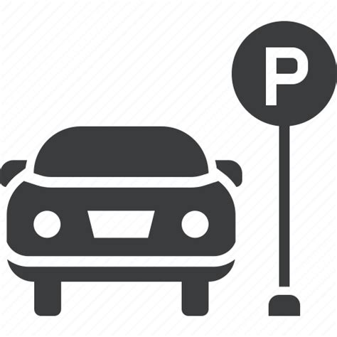 Car Lot Park Parking Space Zone Icon
