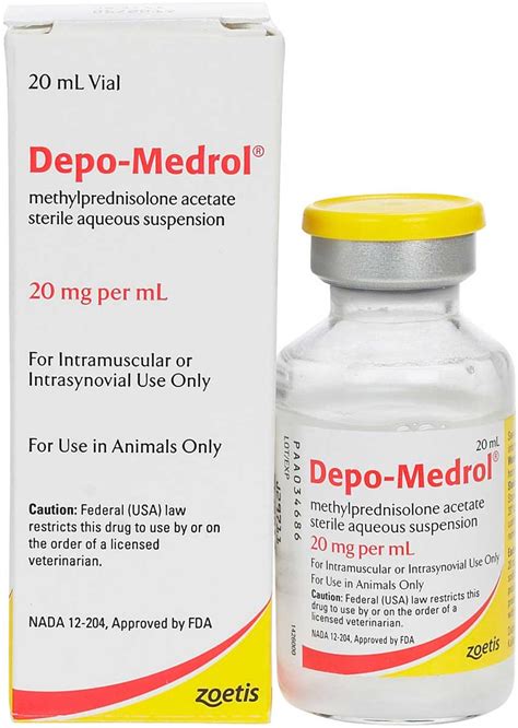 Depo Medrol Methylprednisolone Injection Mg Ml Mg Ml Petpharmcanada