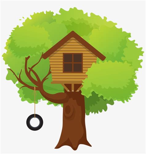 Tree House Illustration Treehouse Cartoon Png Free