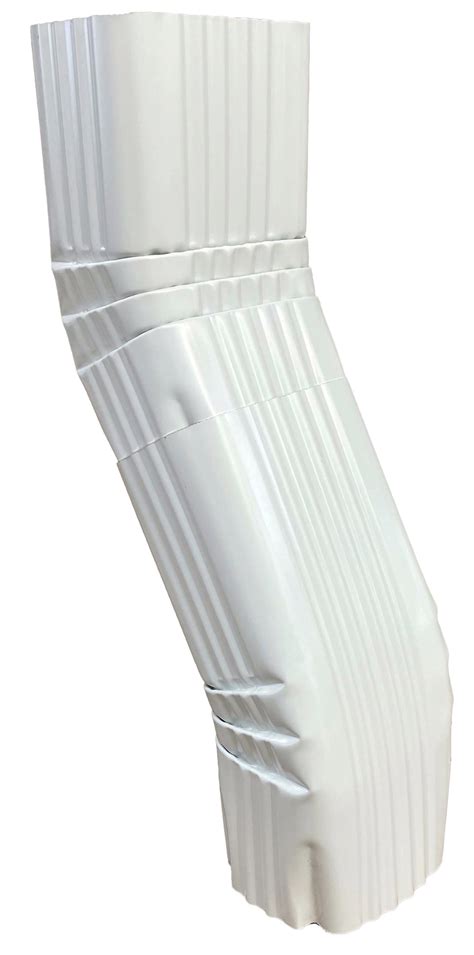 Aluminum Offset Downspout Elbow 3x4 A Low Gloss White