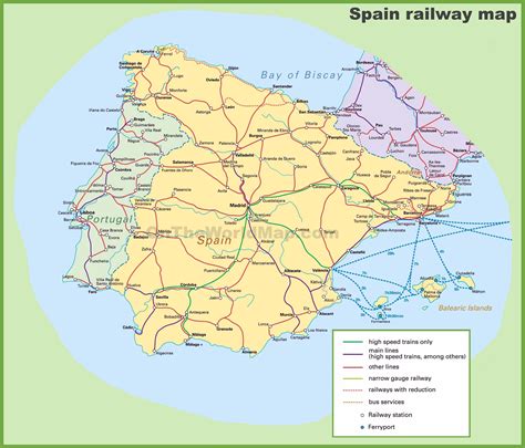 Spain Railway Map
