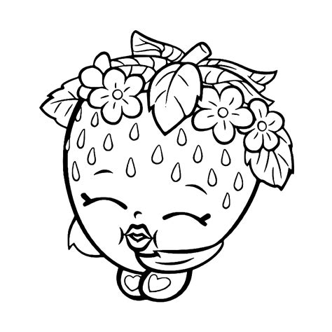 Strawberry Kiss S Hopkins Coloring Pages