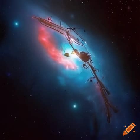 Sci Fi Ship Navigating Through The Cosmos On Craiyon