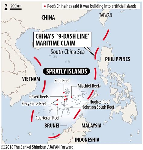 China South China Sea Territorial Claims Map Territorial Claims In