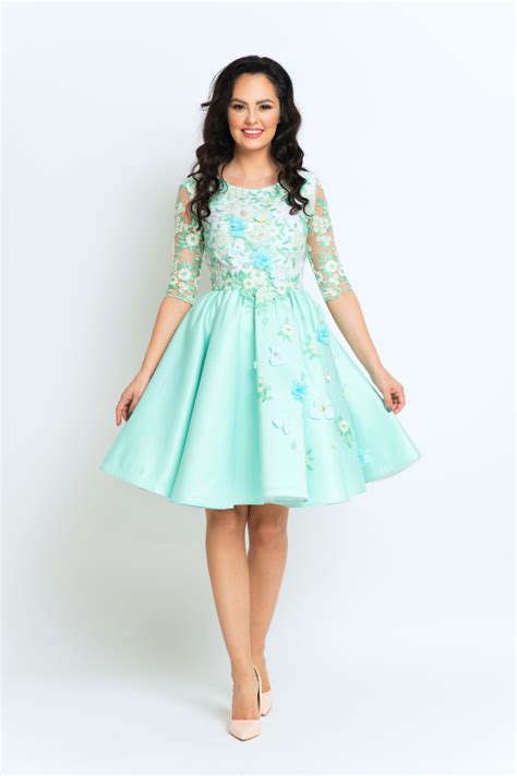 Do you know where has top quality aqua green quinceanera dresses at lowest prices and best services? Rochie Aqua Green Dress - Hira Design - Handmade