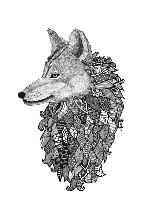 Zentangle Wolf By Poreen On Deviantart