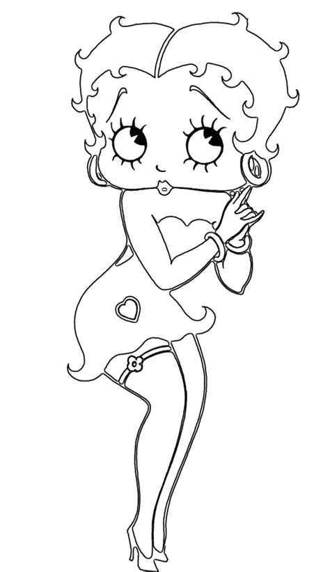 Pictures Betty Boop Coloring Free Betty Boop Valentine Coloring Pages Cartoon Coloring Pages