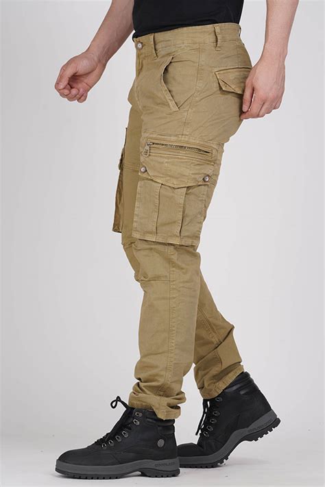 Lt Khaki 6 Pocket Slim Fit Cargo Pant Rookies