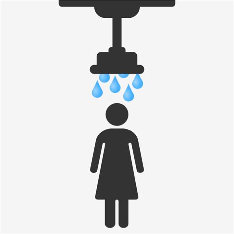 People Under The Shower White Background Vector Illustration 21885911