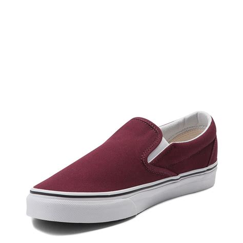 Burgundy Vans Slip On Skate Shoe Journeys