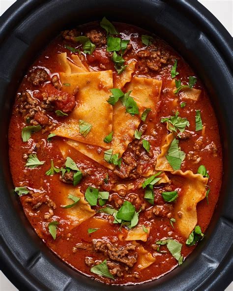 Easy Slow Cooker Lasagna Soup Recipe Slow Cooker Lasagna Soup Slow