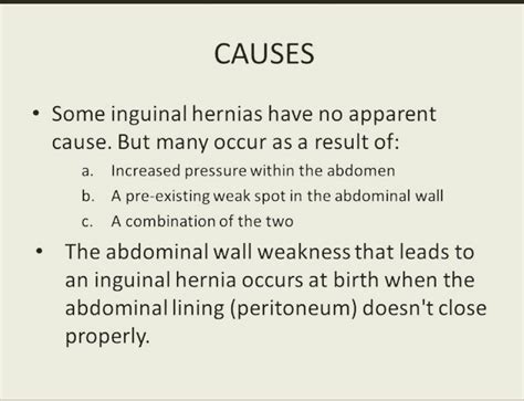 Causes Of Inguinal Hernia Pt Master Guide