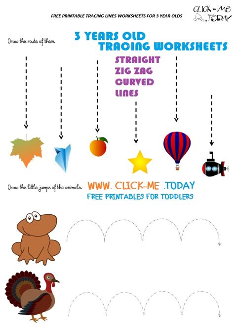 Here are 3 printouts the older kids will love: TRACING LINES WORKSHEETS FOR 3 YEAR OLD IN PDF
