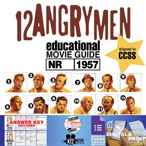Angry Men Movie Guide Questions Worksheet Google Formats Nr