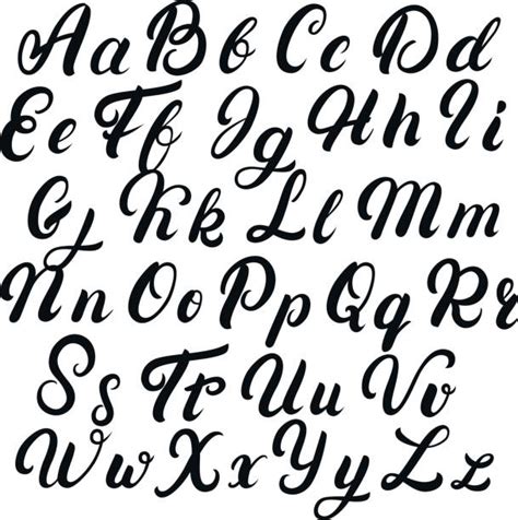 30 Hand Drawn Brushpen Alphabet Modern Calligraphic Letters For Your