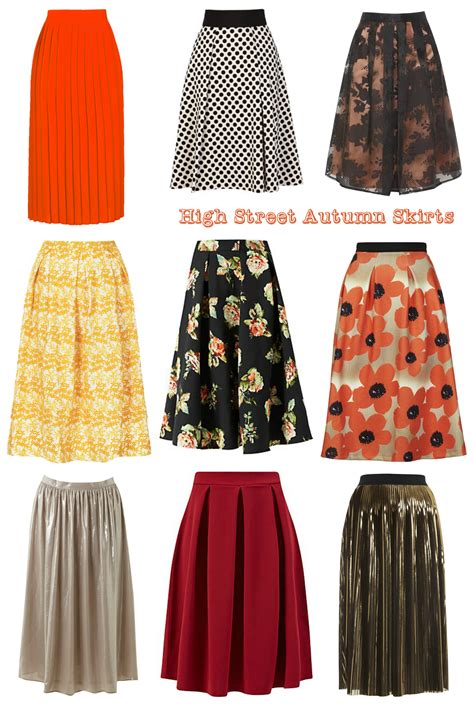 my favourite high street autumn skirts vintage frills