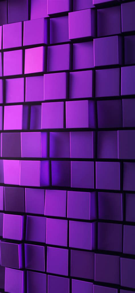 3d Background Wallpaper 4k Squares Purple Light Metal