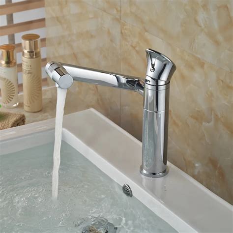 Single Handle Brass 360 Swivel Spout Basin Sink Faucet Deck Mount One