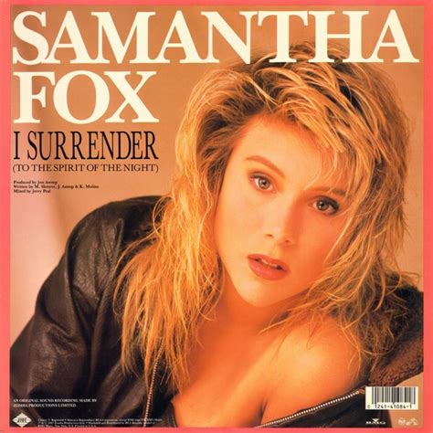 Naughty Girls Need Love Too I Surrender To The Spirit Of The Night Samantha Fox 12