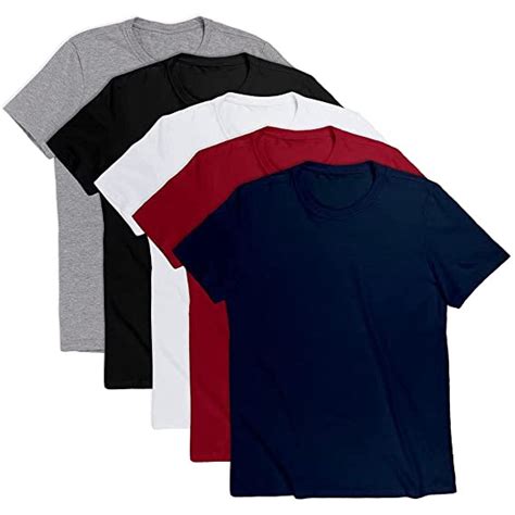 Kit 5 Camiseta Masculina Lisa 100 Algodão Fio 301 Básica Casual Silk