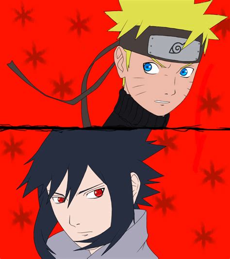 Naruto And Sasuke By Xrainingxcolourx On Deviantart