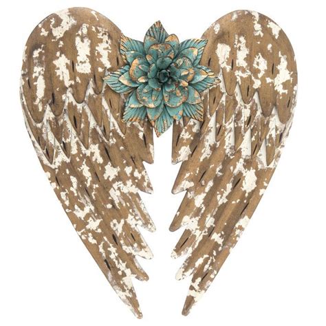 Metal angel wings with heart decor vintage wall hanging angel wings art wall decor angel wings memorial wall sculpture plaque (1) $22.99. Flower Angel Wings Metal Wall Decor | Hogar