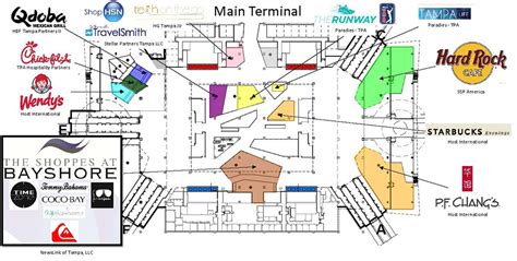 Terminal And Airside Maps Tampa International Airport