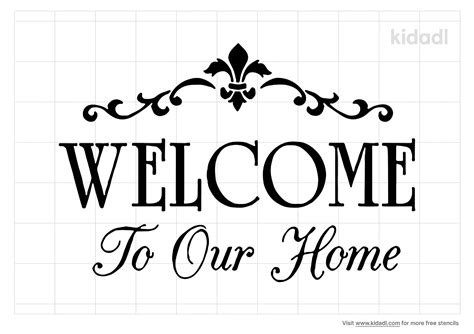 Welcome Home Printable Stencil 4 Best Welcome Stencil Printable