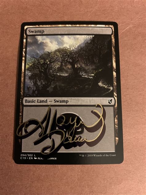 Mtg Magic Swamp Shadow Signed Artist Proof X1 Commander 2019 Alayna Danner Ebay