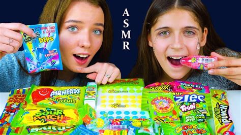 Asmr Trying Super Sour Extreme Candy Gummy Candy Buttons Sour Patch