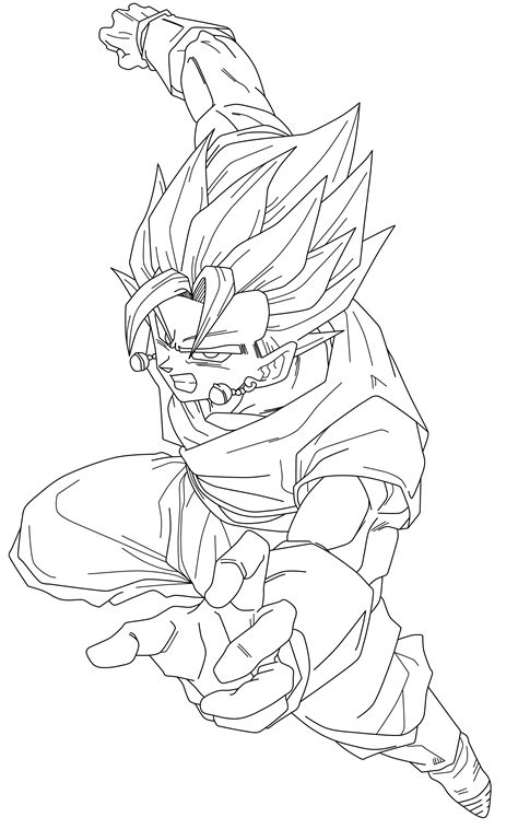 Super Vegito Line Art Png By Tattydesigns On Deviantart