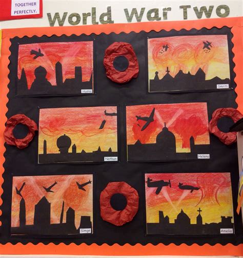World War Two Blitz Art Work The Children Used Oil Pastels To Create
