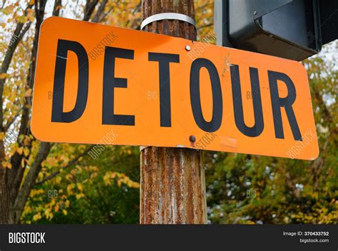 Detour Traffic Sign Image And Photo Free Trial Bigstock