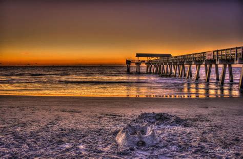 While tybee island has enough waves to keep experienced surfers interested, the smaller crowds and friendly tybee island is slightly more expensive than average in georgia but comparing to the usa. Castles In The Sand Tybee Island Pier Sunrise by Reid ...