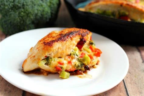 Remove from skillet and transfer to plate. Broccoli Cheese Stuffed Chicken - When is Dinner