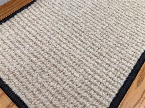 Softer Than Sisal Wool Stair Treads 26in X 9in With Landing Rugs W 9