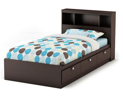 Bedroom Stunning Espresso Twin Size Bed Frame With Headboard And