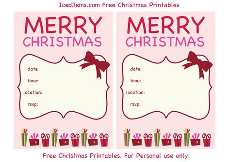 Free Printable Christmas Party Invite Printable World Holiday