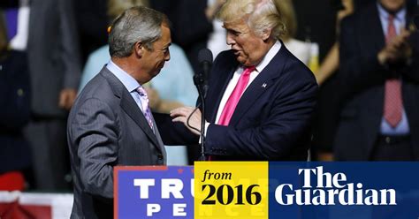 Nigel Farage Backtracks On Donald Trump Support Amid Groping Claims Nigel Farage The Guardian