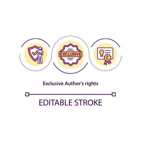 Exclusive Authors Rights Concept Icon Ownership Property Rights Vector