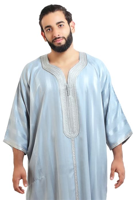 Moroccan Men Dress Caftan Handmade With Embroidery Tread Long Etsy