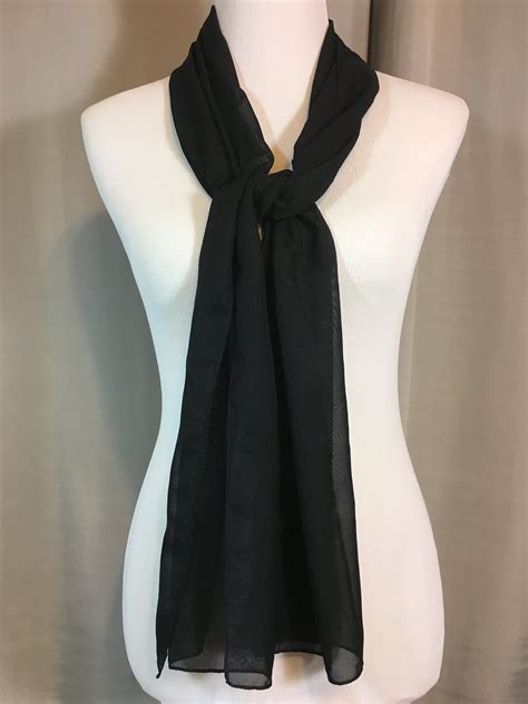 Find great deals on ebay for black sequined scarf. Vintage Long Black Sheer Scarf Solid Black Scarf 62.5 ...