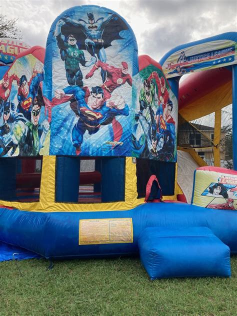 Dc Justice League 5 In 1 Combo Bounce House Hire In Fl