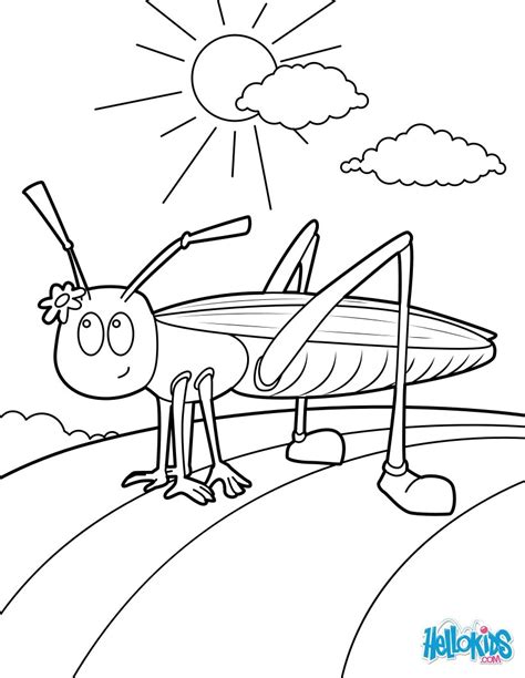 Trouvez des images vectorielles libres de droits que vous ne trouverez nulle part ailleurs. Coloriages sauterelle malicieuse - fr.hellokids.com