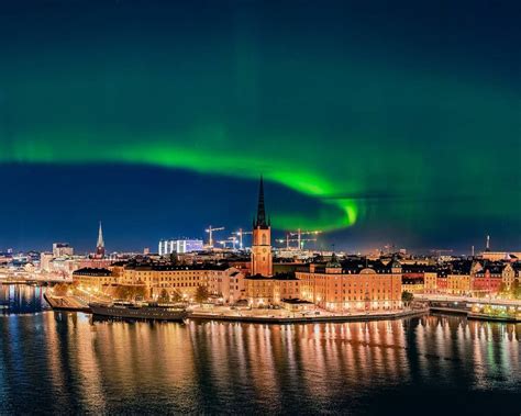 Northern Lights Over The Royal Capital Northern Lights Stockholm