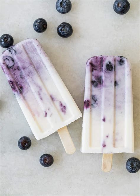 Roasted Blueberry Crème Fraîche Popsicles Sugar And Charm