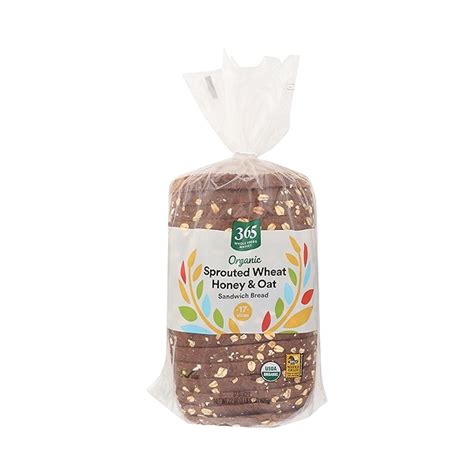 Organic Sprouted Wheat Honey And Oat Sandwich Bread 22 Oz At Whole Foods