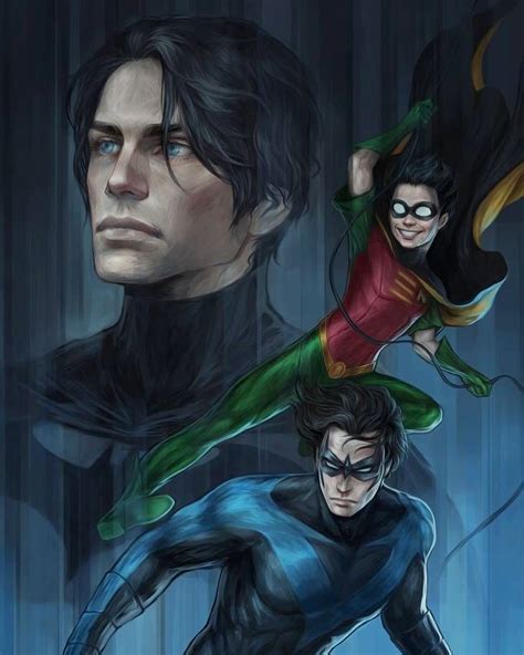 nightwing batgirl catwoman dick grayson evolution dc comics michael caine batman univers