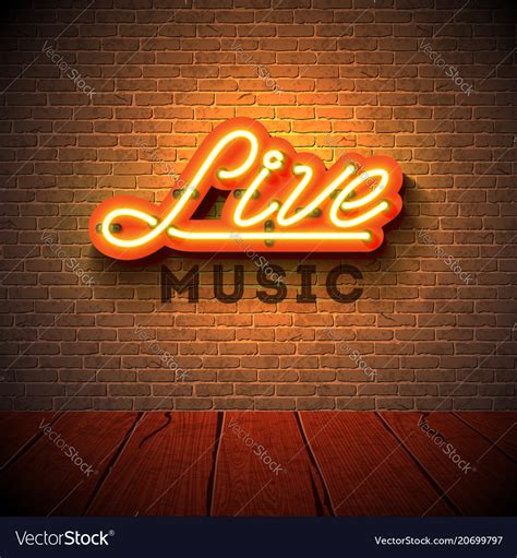 With royalty free music and samples, you can say goodbye to managing copyrights, paying royalties, and wasting time. Live music neon sign with 3d signboard letter on Vector Image